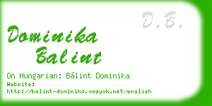 dominika balint business card